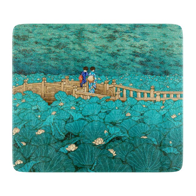 Benten damm på Shiba Kawase Hasui japanlandskap (Framsidan)