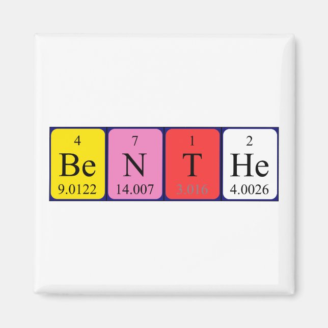 Benthe periodisk magnet bord namn (Framsidan)