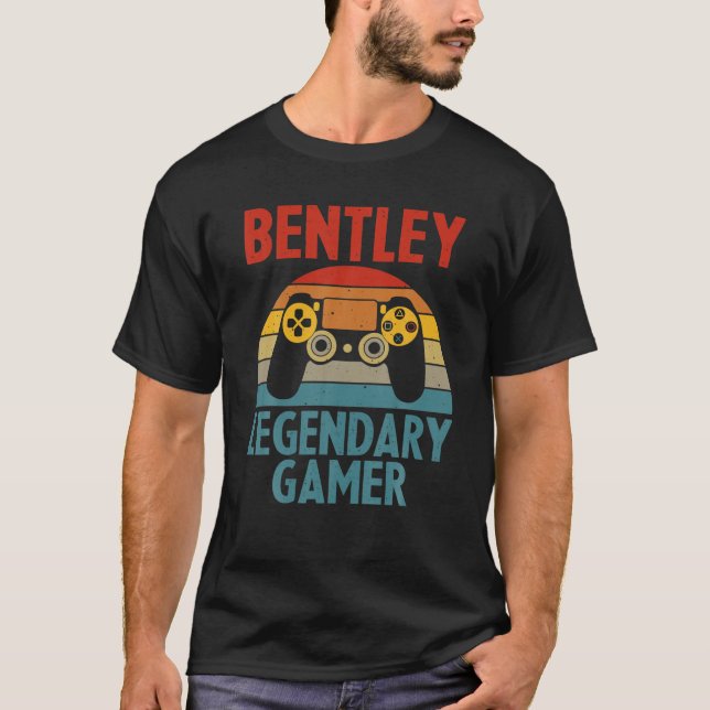 BENTLEY Gift Namn Personlig Funny Gaming Geek B T Shirt (Framsida)