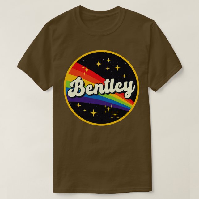 Bentley Rainbow in Space Vintage Stil T Shirt (Design framsida)