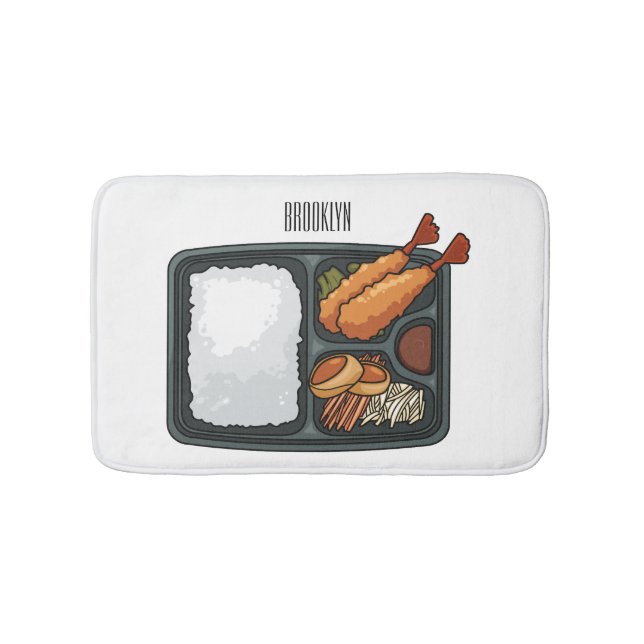 Bento-tecknad illustration badrumsmatta (Framsidan)