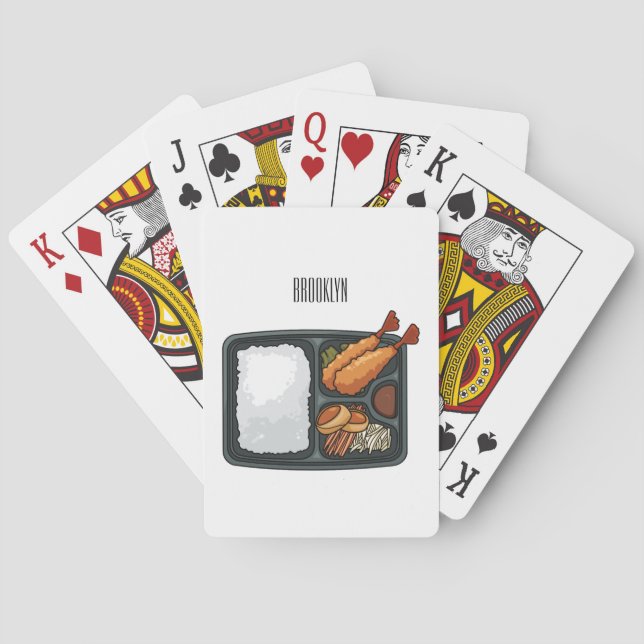 Bento-tecknad illustration casinokort (Baksidan)