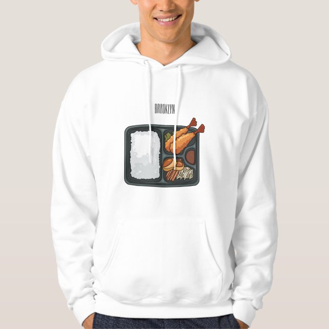 Bento-tecknad illustration hoodie (Framsida)