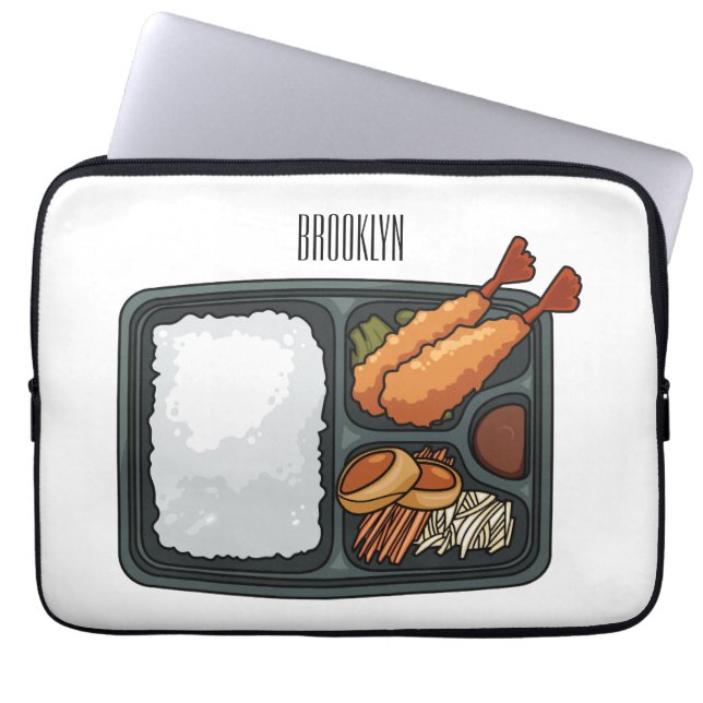 Bento-tecknad illustration laptop fodral (Framsidan)