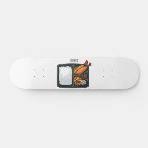 Bento-tecknad illustration mini skateboard bräda 18,5 cm
