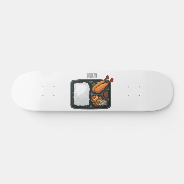 Bento-tecknad illustration mini skateboard bräda 18,5 cm (Horz)
