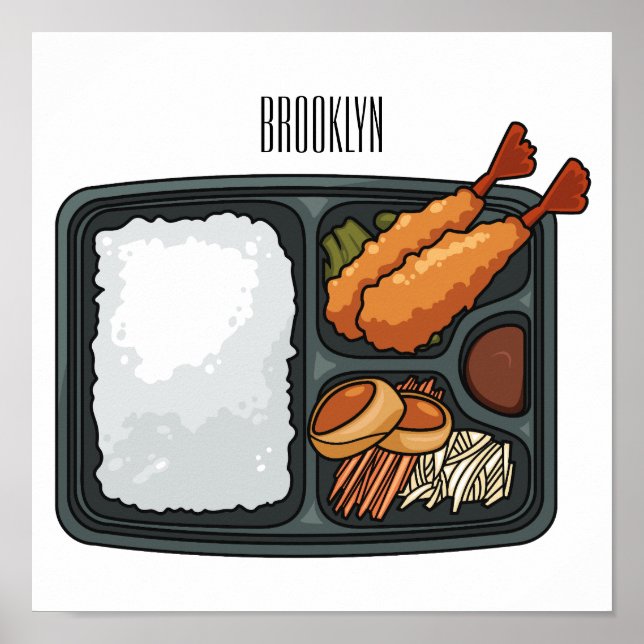 Bento-tecknad illustration poster (Framsidan)