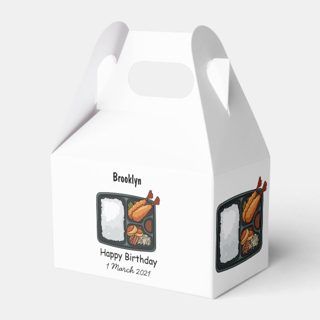 Bento-tecknad illustration presentaskar (Framsidan Sidan)