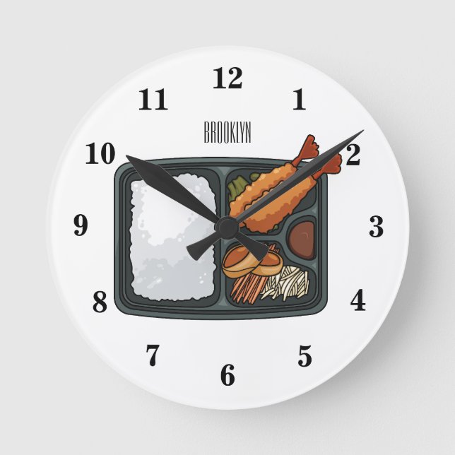 Bento-tecknad illustration rund klocka (Framsida)