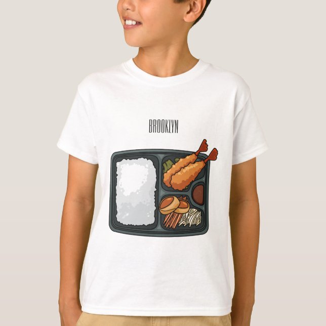 Bento-tecknad illustration t shirt (Framsida)
