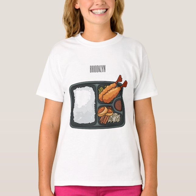 Bento-tecknad illustration t shirt (Framsida)