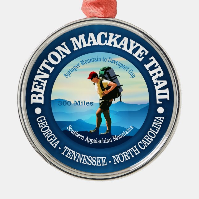 Benton MacKaye Trail (Hiker C) Julgransprydnad Metall (Framsidan)