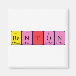 Benton Periodisk magnet bord namn