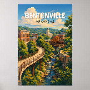 Bentonville Arkansas Illustration Resa Konst Poster