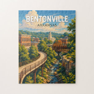 Bentonville Arkansas Illustration Resa Konst Pussel