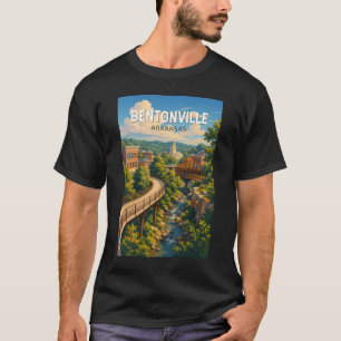 Bentonville Arkansas Illustration Resa Konst T Shirt
