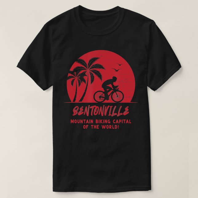 Bentonville Arkansas Mountain Biking T Shirt (Design framsida)