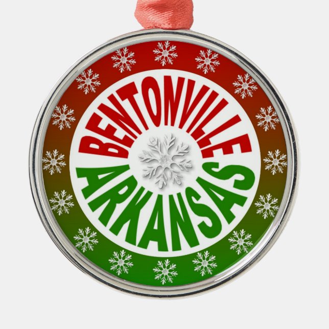 Bentonville Arkansas röd grönt ornament (Framsidan)