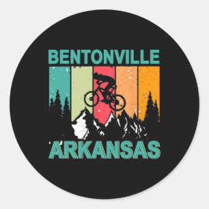 Bentonville Arkansas Vintage Retro 70-talet Mounta Runt Klistermärke