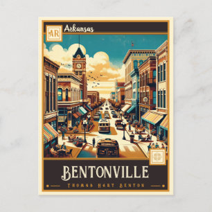 Bentonville, Arkansas   VINTAGE Vykort