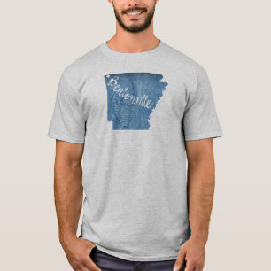 Bentonville Arkansas Wood Grain T Shirt