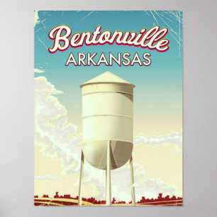 Bentonville, reseaffisch för Arkansas. Poster