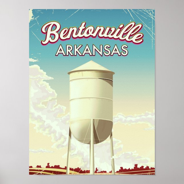 Bentonville, reseaffisch för Arkansas. Poster (Framsidan)