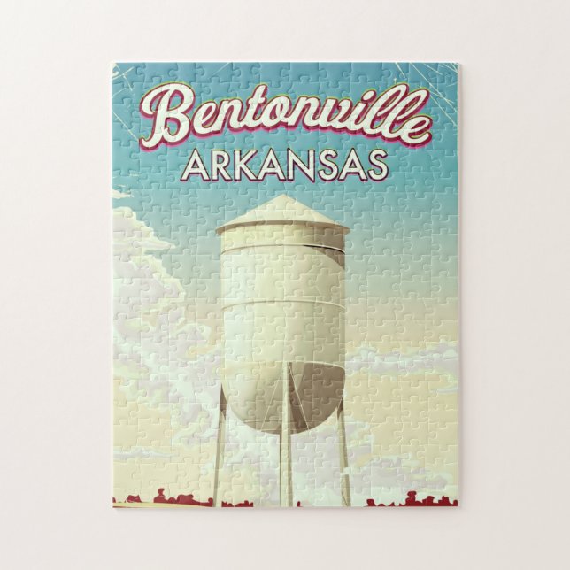 Bentonville, reseaffisch för Arkansas. Pussel (Vertikal)