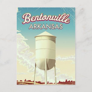 Bentonville, reseaffisch för Arkansas. Vykort