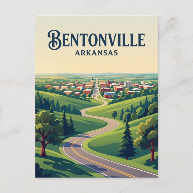 Bentonville USA blir Vykort (Framsida)