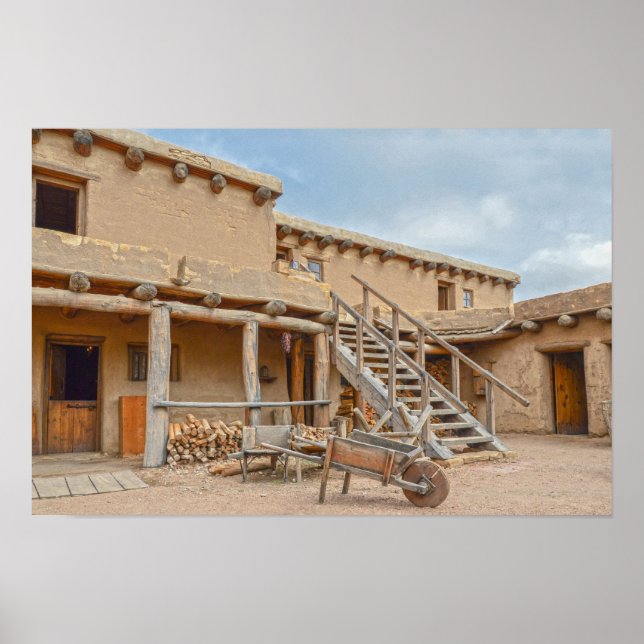 Bent's Old Fort gårdsplan, Colorado Poster (Framsidan)