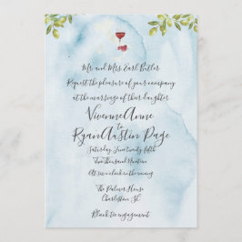 Benvenuti Italia Blue Wedding bjudande Inbjudningar
