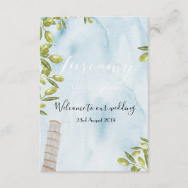 Benvenuti Italia Tuscan Bröllop Tilläggskort