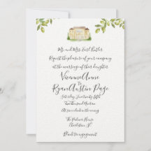 Benvenuti Italia Villa Wedding-inbjudan