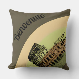 Benvenuto Rom Colosseum Retro Art Dekorativ kudde