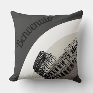 Benvenuto Rom Colosseum Retro Art Dekorativ kudde