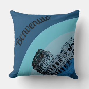 Benvenuto Rom Colosseum Retro Art Dekorativ kudde