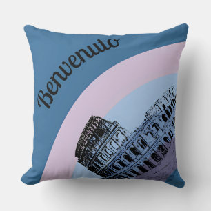 Benvenuto Rom Colosseum Retro Art Dekorativ kudde