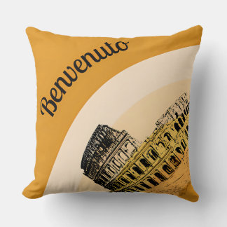 Benvenuto Rom Colosseum Retro Art Dekorativ kudde