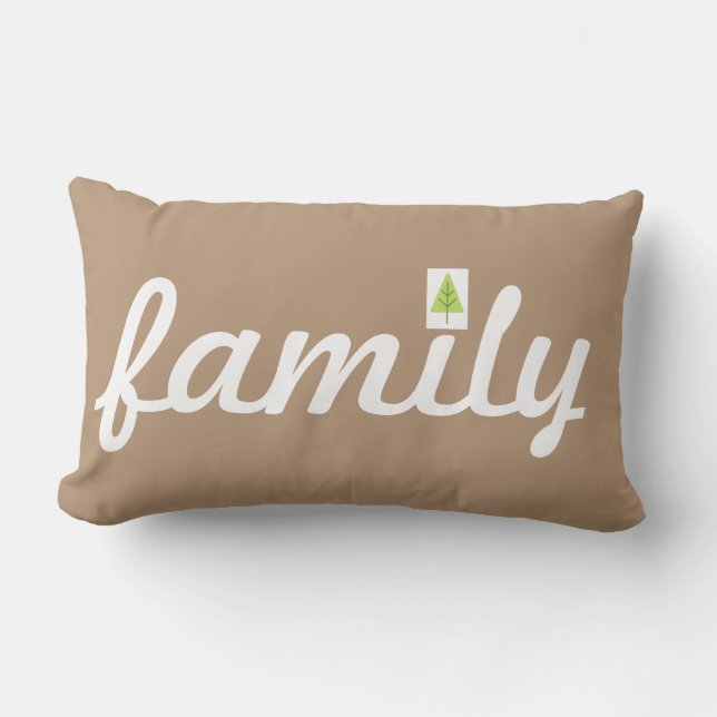 Benvit Family Träd Lumbar Pillow Lumbarkudde (Framsida)