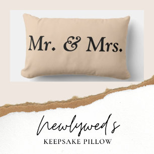 Benvit fru Bröllop accent Pillow Lumbarkudde