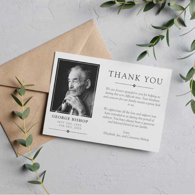 Benvit Grått-minimalistisk Tack för fotosympati (Skapare uppladdad)