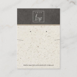 BENVIT GRÅTT TERRAZZO NECKLACE EARRING VISNING VISITKORT