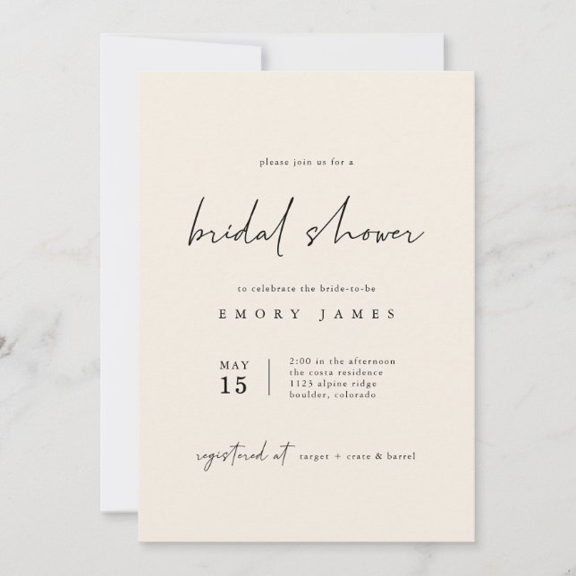 Benvita Böhmen Inbjudningskort för möhippan (Framsida)