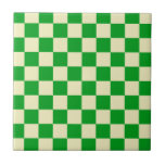 Benvita kontroller för Retro-Grönt i kontrollpanel Kakelplatta<br><div class="desc">Coola ny mönster-design,  modern inredingsdesign-dekoration för hem,  vardagsrum,  förskolsrum,  barnrum. Färggardiner,  matta,  telefonfodral. Tryckt 70- och 60-talskonstruktionsidé. Grönt och muterade vita checkers</div>