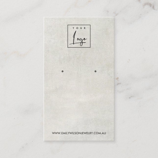 BENVITARE GRÅTT-KONCRET STUDIE-VISNING VISITKORT (Framsida)