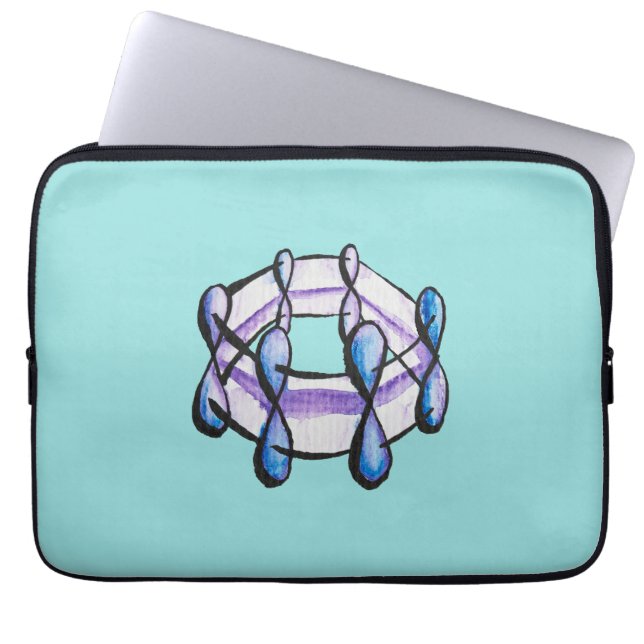 Benzene Molecule Organic Chemistry Student Lacher Laptop Fodral (Framsidan)