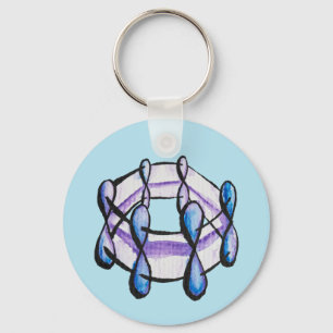 Benzene Molecule QR Code Organic Chemistry Science Nyckelring