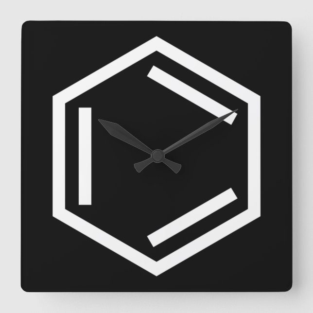 BENZENE RING SYMBOL FYRKANTIG KLOCKA (Framsida)