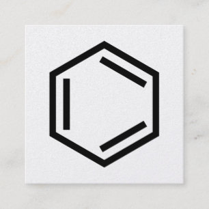 BENZENE RING SYMBOL FYRKANTIGT VISITKORT